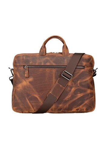 PLM Apollo 15-16 Inch Leather Laptop Bag G2 Coffee