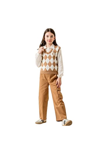 ecolkız Baklava Pattern Girl's Suit