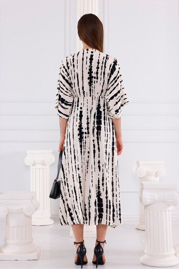 Pulli Collection Διπλό - Φόρεμα με μανίκια νυχτερίδας Ecru