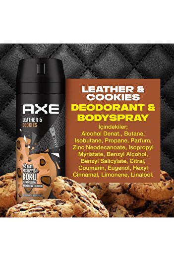 Axe Erkek Deodorant Leather & Cookies 150 Ml - 6'lı Avantaj Paketi