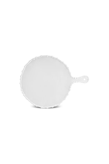 Karaca Perla Melamine Round Cheese Plate 42 cm White
