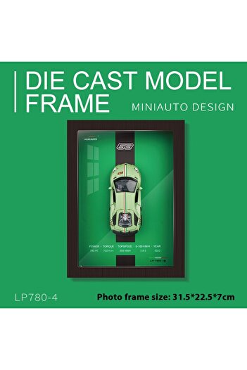 Choice LP780 1/32 Photo Frame Version Alloy Metal Sports Car Model Simulation 3D Racing Car Hanging Paintin