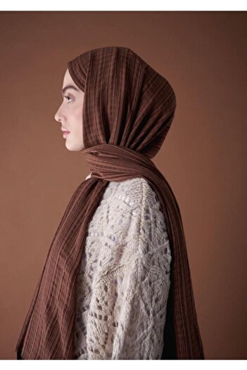Modakaşmir Σάλι Misto Cotton Brown