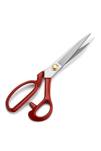 FDMSTAR Fs-1084 Red 8 Inch (20CM) Stainless Steel Scissors with Nut