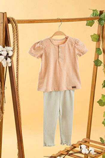 bombe Baby Kids Skin Cotton Tights 2-Piece Set Trend Fashion Bottom Top Set