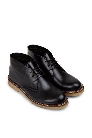 Deery Genuine Leather Black Men's Boots