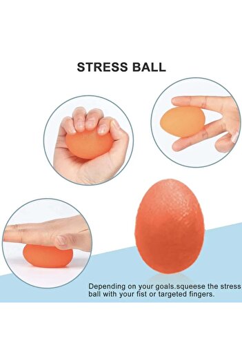 PUFO Flexor set with 4 accessories for forearm and anti-stress relaxation, orange
