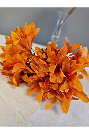 yapay çiçek evi 5 Branched Tile Bellflower 34cm Hand Bouquet Vase Arrangement Decor Flower 1 Piece