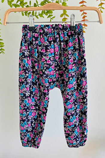 EruZan Girl's Elastic Viscose Patterned Shalwar