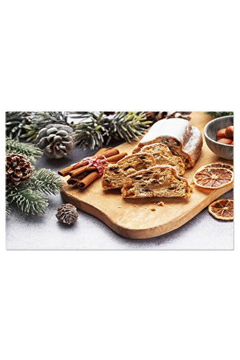 StoryGift Romania Christmas Stollen Canvas Painting With Delicious Winter Holiday Decorations And Decoration P