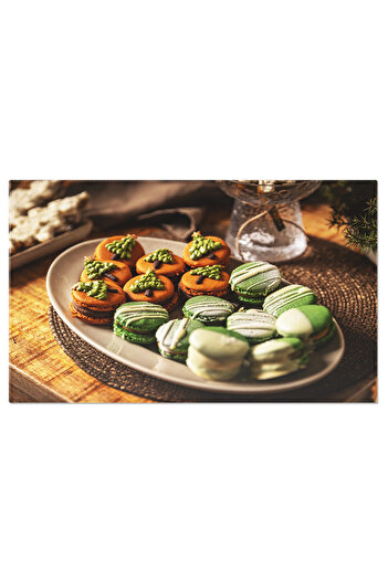 StoryGift Romania Canvas Print Beautifully Decorated Christmas Macaroons Sweet and Colorful Delicacies, Ready to Delight