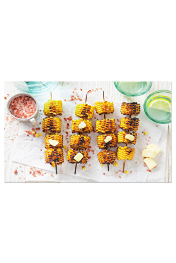 StoryGift Romania Canvas Print Grilled Corn With Salt, Butter And Herbs A Healthy And Delicious Snack Taste
