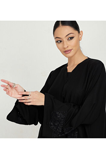 Rosette Abaya Dantil leaves designs