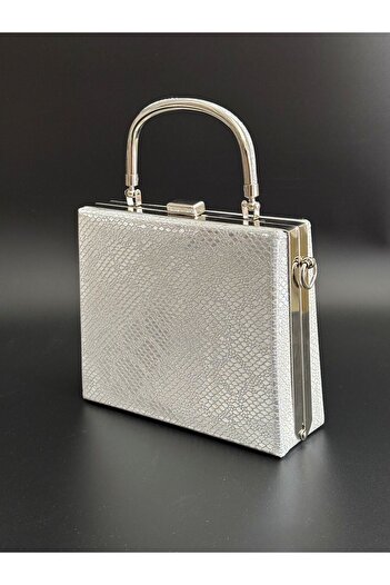NAZART Women's Snake Silver Evening Dress Clutch Chain Strap Hand Wedding Engagement Night Shoulder Bag