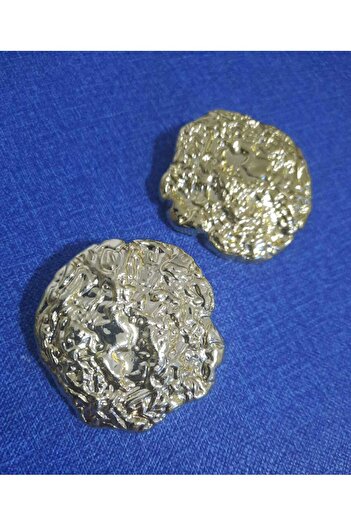 beyna aksesuar Z.A.R.A Model Metalized Plastic Gold Extra Large Size Coat-Jacket-Vest-Dress 2 Buttons (4.5cm)