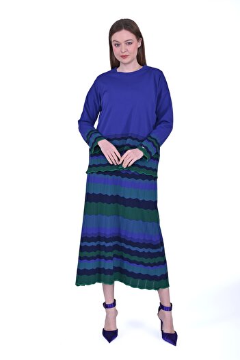 Invee Invee 7027 Purple Knitwear Tunic