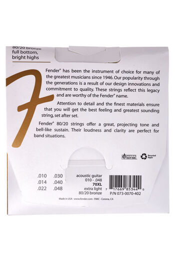 FENDER Fender 70XL Guitar Strings, 010-048
