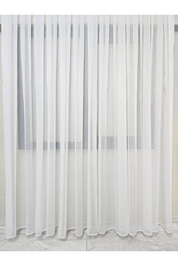 BBB Vakkorama Silvery Fabric Thick Tulle Curtain Ecru 1 E 2.5 Pleated Et4030Simli