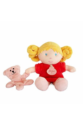 JOLIJOU Plush doll - Corail, 21 cm, red