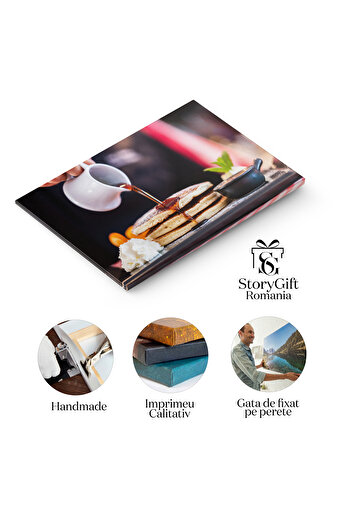 StoryGift Romania Canvas Print: Pancakes With Maple Syrup - Delicious, Dessert, Breakfast