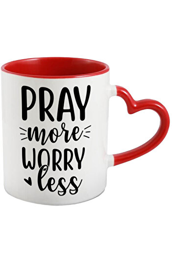 StoryGift Romania Mug with a heart and a message that encourages you to pray more and to take care of yourself, With