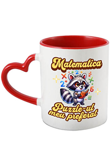 StoryGift Romania Cana Matematica Puzzle-ul Meu Preferat Scoala Educatie, 330ml, Ceramica Cu Maner, Cu ,stg