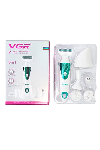 MACVI Macvi® V-0 Model 5-in-1 body trimmer and shaver, 72, with 5 heads, stainless steel blades