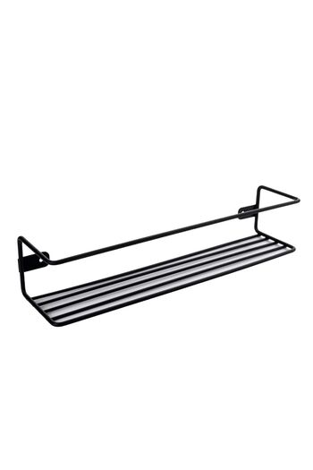 Jusso Multi-Purpose Single Tier Shelf Spice Rack Metal Spice Stand Kitchen Shelf Black