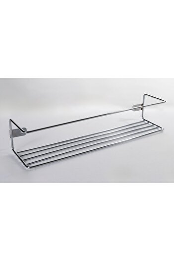 Jusso Multi-Purpose Single Tier Shelf Spice Rack Metal Spice Stand Kitchen Shelf Chrome