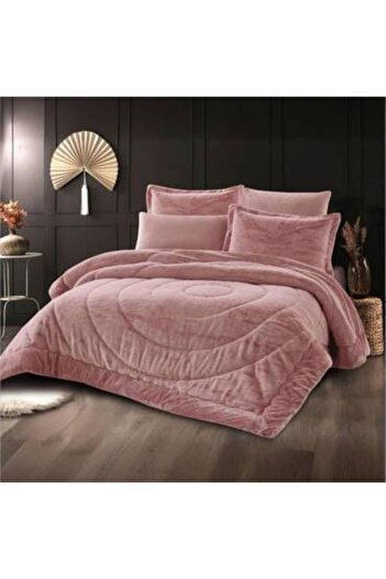 Feather مفرش إيما فرو نفرين 6 قطع240*260 CM كينج - بحشوة ثابتة