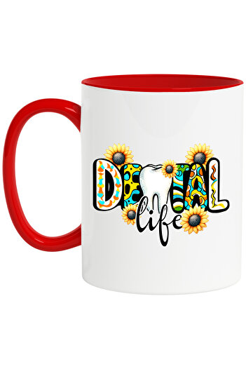 StoryGift Romania Mug with the message "Dental life", profession, illustration, work, dedication, passion, v, With ,STG