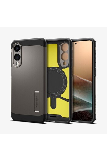 Spigen Tough Armor MagFit AI for Samsung Galaxy S25 EDGE case cover [MagSafe Compatible] - Gunmetal