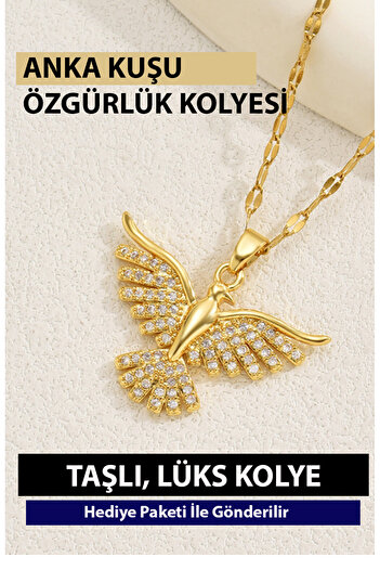 Nehir Çok yönlü Simurg Anka Kuşu Kişilik Kolye Kolye Kadınlar İçin Atın Kaplama Takı Sevgili Hediyesi