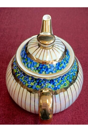 BY.RAYKA PORSELEN El Dekor Arni Porcelain Hand Decorated Painting Teapot