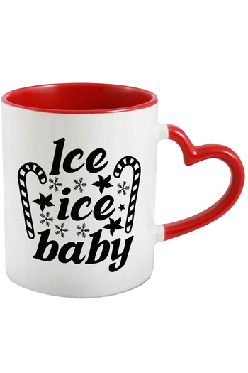 StoryGift Romania Cup with lollipops and the text "Ice, ice baby" - frozen/ice baby with Handle, With,STG