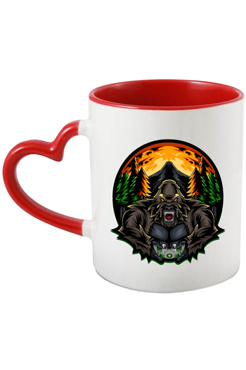 StoryGift Romania Cana Cu Monstru, Controller, Munte, Vulcan, Padure, Foc, Multicolor 330 ml, Cera, Cu ,STG