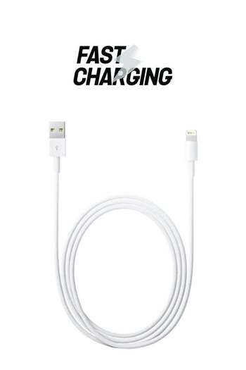 Generic Lightning Data Sync Charging USB Cable White/Silver