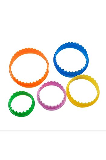 BV Set of 5 Circle cookie cutters, for biscuits or donuts, 9 cm, 517COF
