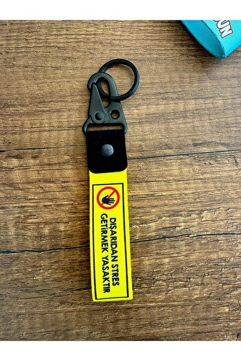 Duftpalm Prohibited to Bring Stress from Outside Designed Fabric Automobile Motorcycle Keychain