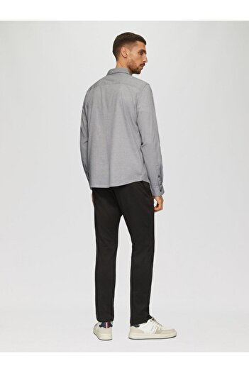 s.Oliver Men's long-sleeved shirt with regular fit, Grey, 3XL