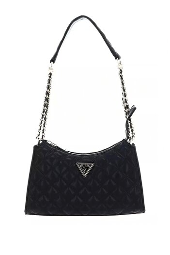 Guess Giully Top Zip Shoulder Bag Women's Black Shoulder Bag Hwqg8748130-Bla