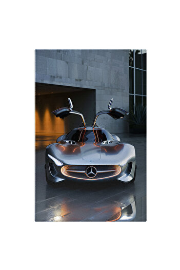 StoryGift Romania Canvas Painting 90 x 60CM Mercedes Benz AMG Vision Gran Turismo Car with Sliding Doors, STG