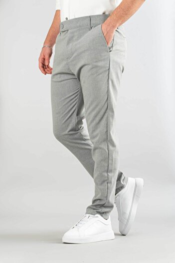 bombe Erkek Gri Slim Fit Dar Kesim Jogger Pantolon Siyah
