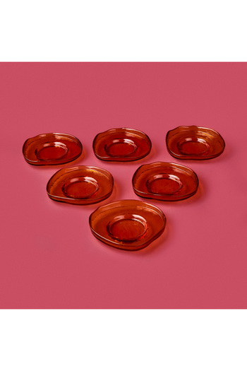 Evidea Kitchen Kronos 6-Piece Tea Plate - Orange - 12 cm