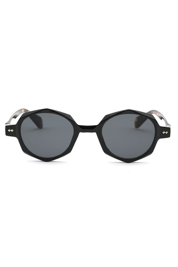 Angel Eyes Geometric Design Black Leopard Frame Black Glass Women Sunglasses for Female%Men Ce Certificated Uv400