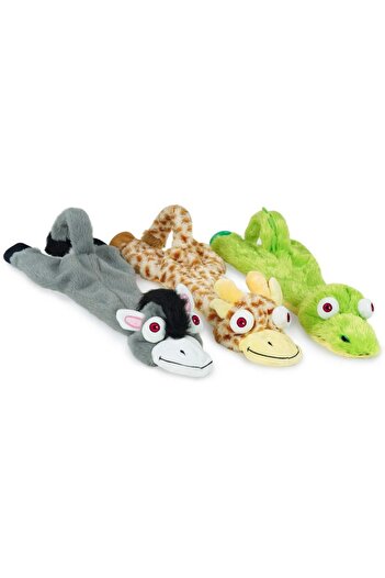 NOCCIOLA Set 3 jucarii scartaitoare multicolore pentru caini din plus, durabile, 61 cm,NOCCIOLA