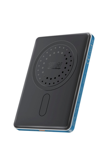 Promate Blade-5 Power Bank 5000mAh Slim Design Compatible with MagSafe for Wireless Charging - Blue