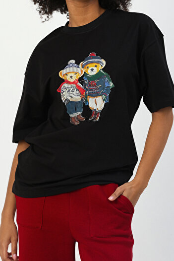 The Champ Clothing Μπλουζάκι 100% Cotton Dear Concept Teddy Printed