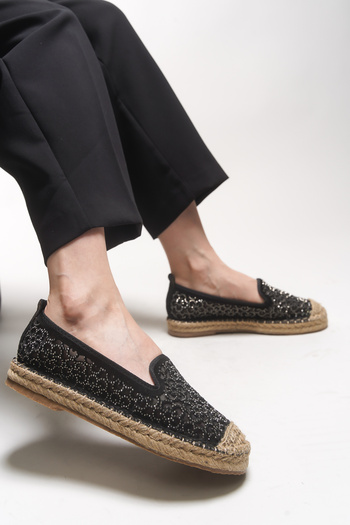 Riccon Jehyeth Kadın Espadril 00128 Siyah