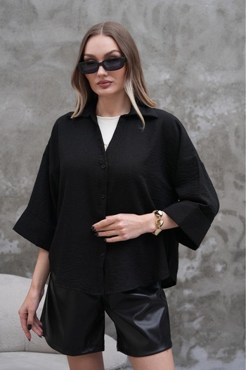 Makarina Women's Front Button Oversize Shirt